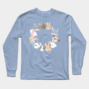 Circle Pastel Bunny Long Sleeve T-Shirt